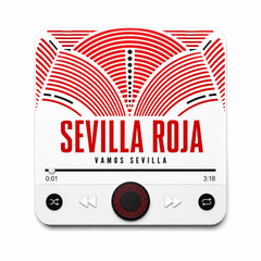Aimant sonore football Sevilla Roja — fond blanc